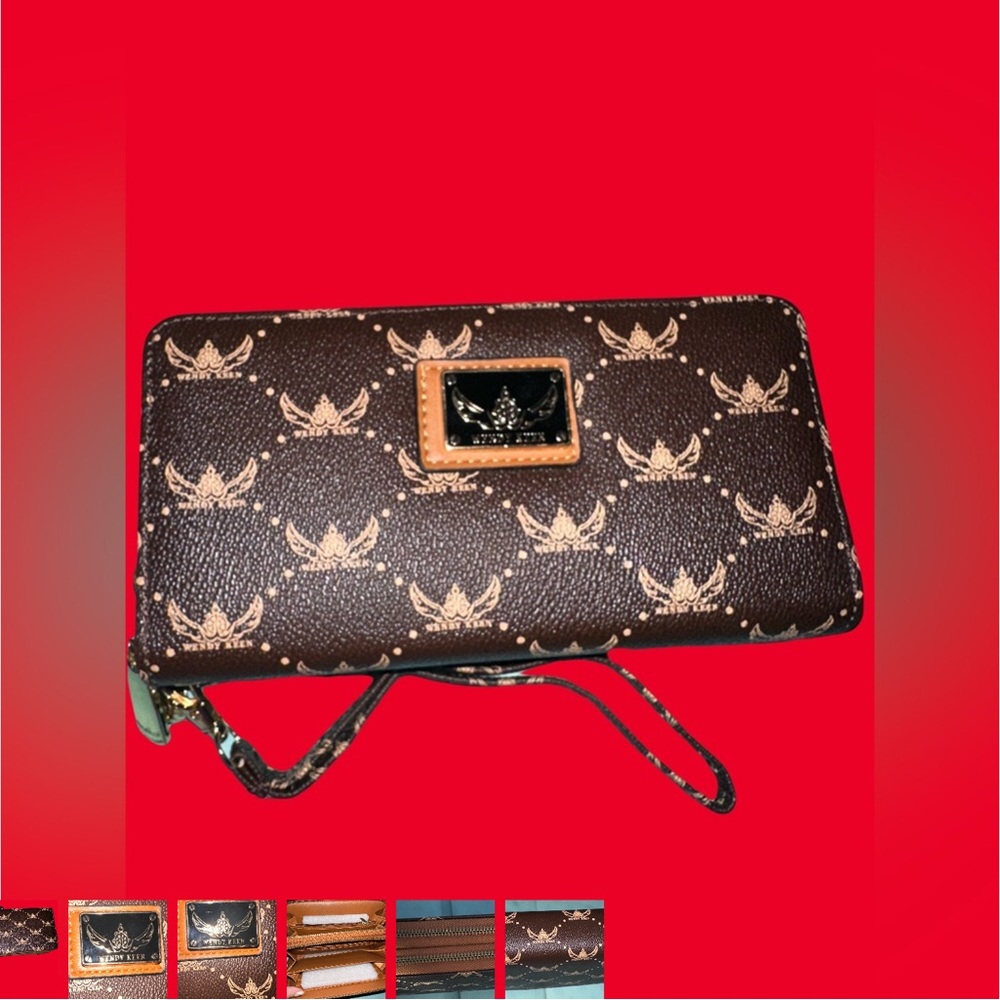 Elegant Brown Patterned Women's Wallet